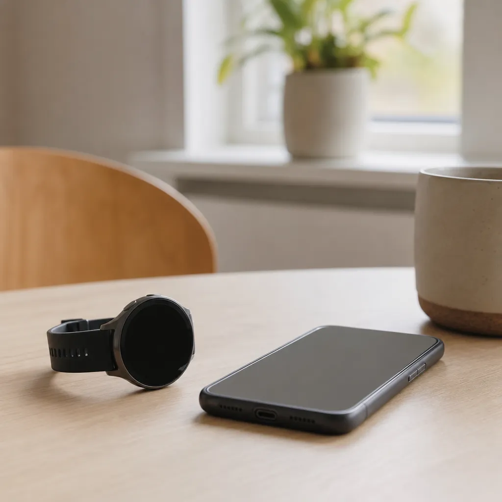 Smartklocka, surfplatta och en andra telefon som delar surf via extra SIM-kort på samma mobilabonnemang