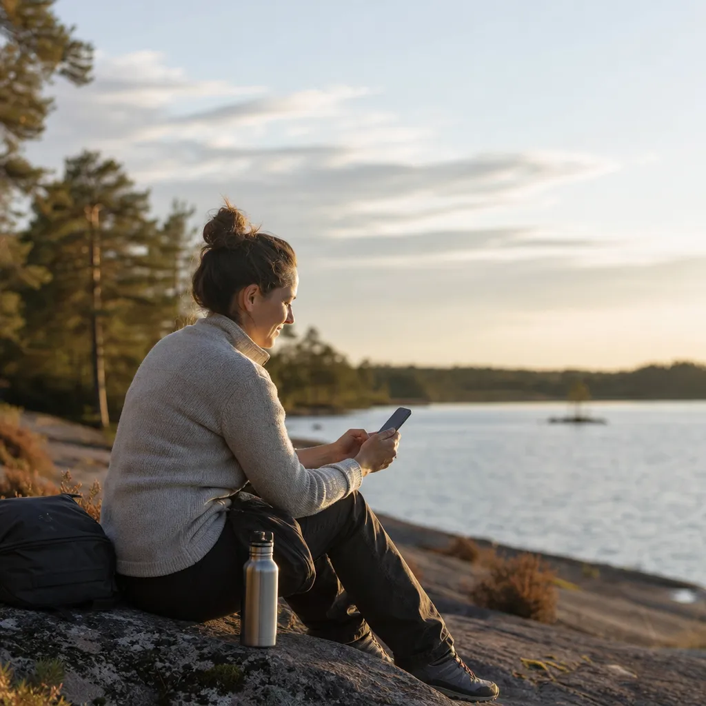 Mobiltelefon med ett miljöprofilerat mobilabonnemang i Telenors nät